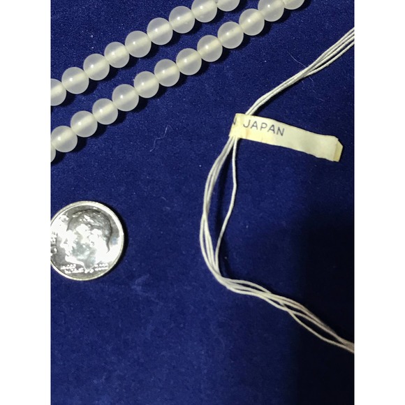 Japan glass bead. 6mm+-  Translucent White 120+ beads - Picture 5 of 5